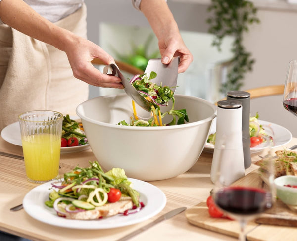 Joseph Joseph Uno™ Salad Bowl & Stainless-Steel Servers Set - Stone - 20155