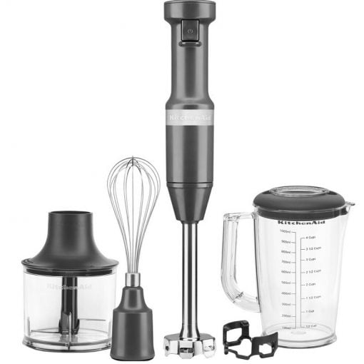 KitchenAid Hand Blender 5KHBV83EDG 1.0L Beaker Whisk & Chopper Charcoal Grey