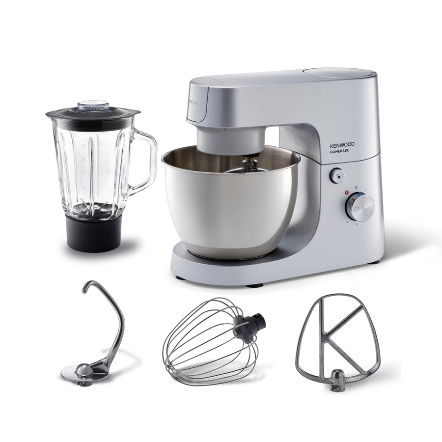 Kenwood Stand Mixer KHH01.120SI 1000W 5L Bowl 1.5L Glass Blender Silver New