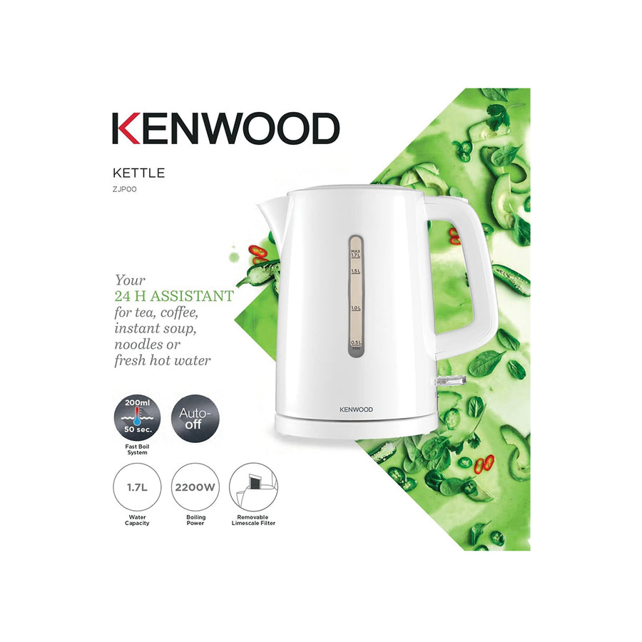 Kenwood Kettle ZJP00.000WH 2200W 1.7L Fast Boil 360 Degree Wireless Base