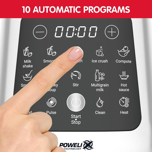 Moulinex Perfectmix Cook High‑Speed Heating Blender 1400 W – (2 L Glass, 10 Programs)