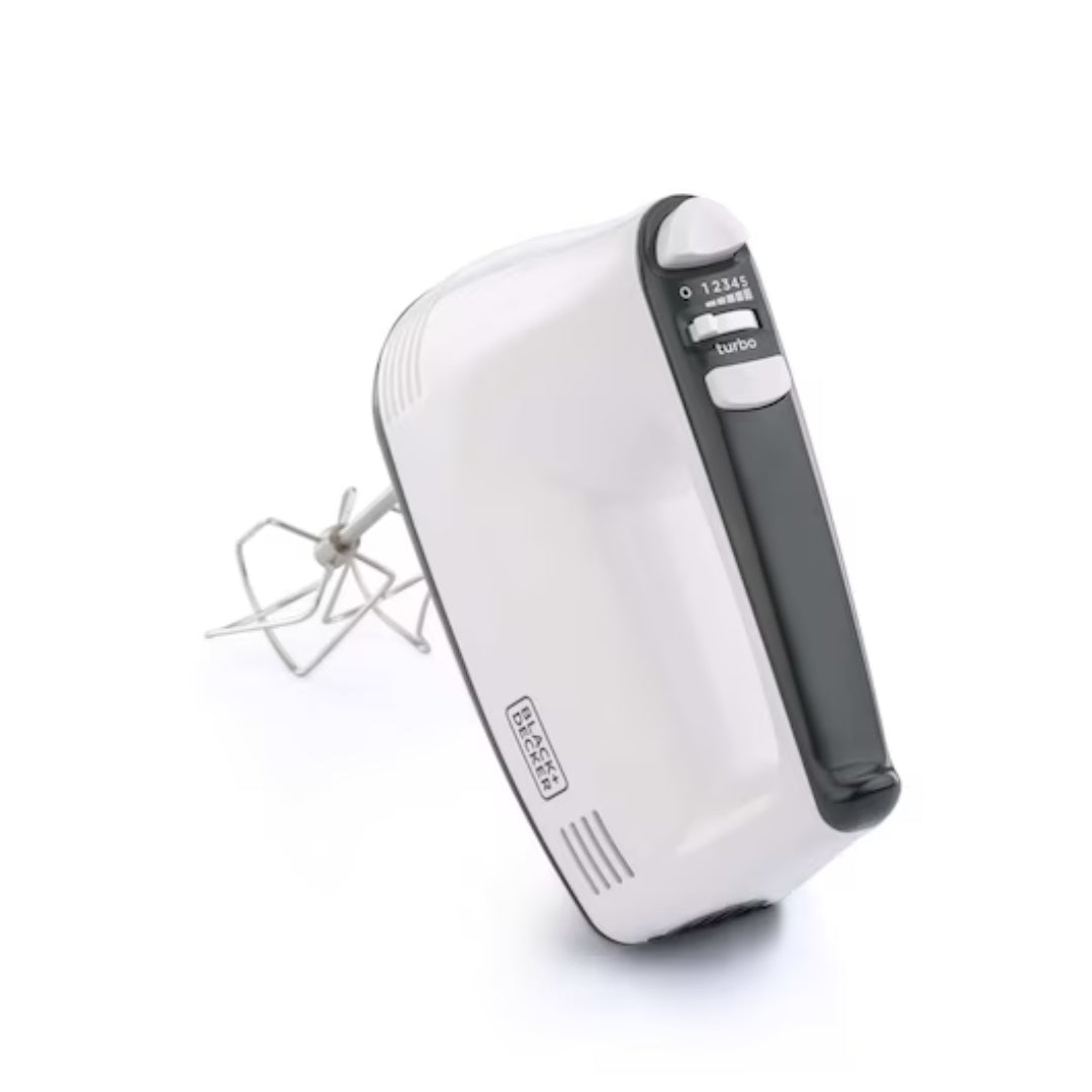 Black+Decker Hand Mixer M350-B5 300W 5 Speed Turbo White – view 3