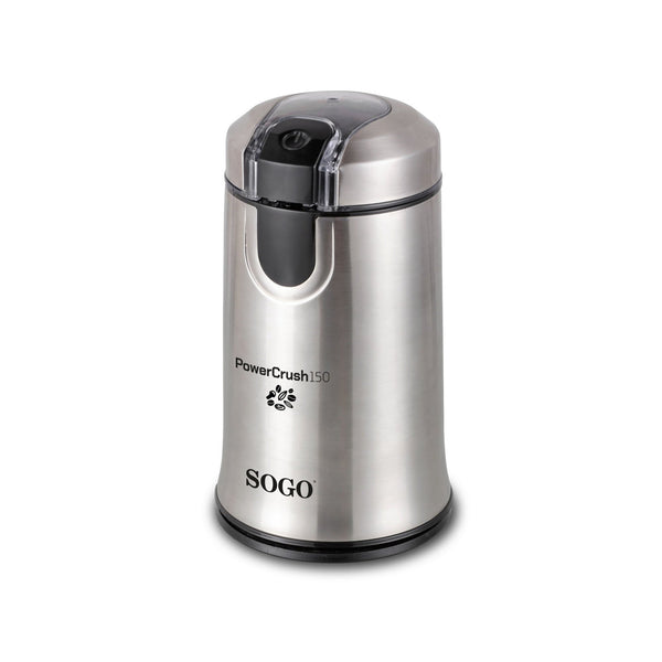Sogo SS-5234 Electric Coffee and Spice Grinder - 150W - Stainless Steel Body & Blades