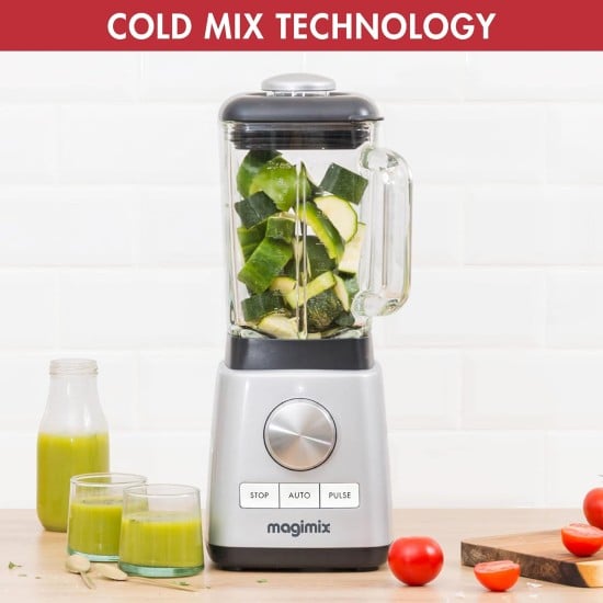 Magimix Power Blender 4 1300W 1.8L Borosilicate Glass Jug Chrome MX800CH