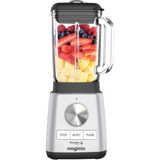 Magimix Power Blender 4 1300W 1.8L Borosilicate Glass Jug Chrome MX800CH