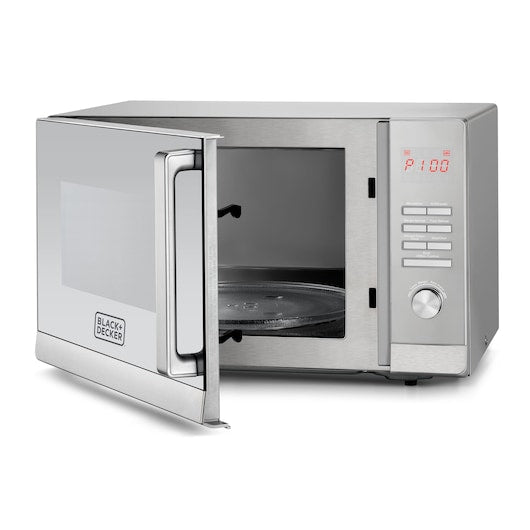 Black & Decker 30 Ltr Microwave Oven With Grill - Lifestyle With Mirror Finish