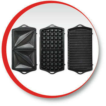 Moulinex 3‑in‑1 Sandwich & Waffle Maker – SW612543 (700 W, Interchangeable Plates)
