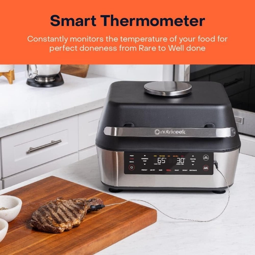 Nutricook Air Fryer Grill NC-AFG960 1760W 8.5L Smart Probe Ceramic BBQ Oven