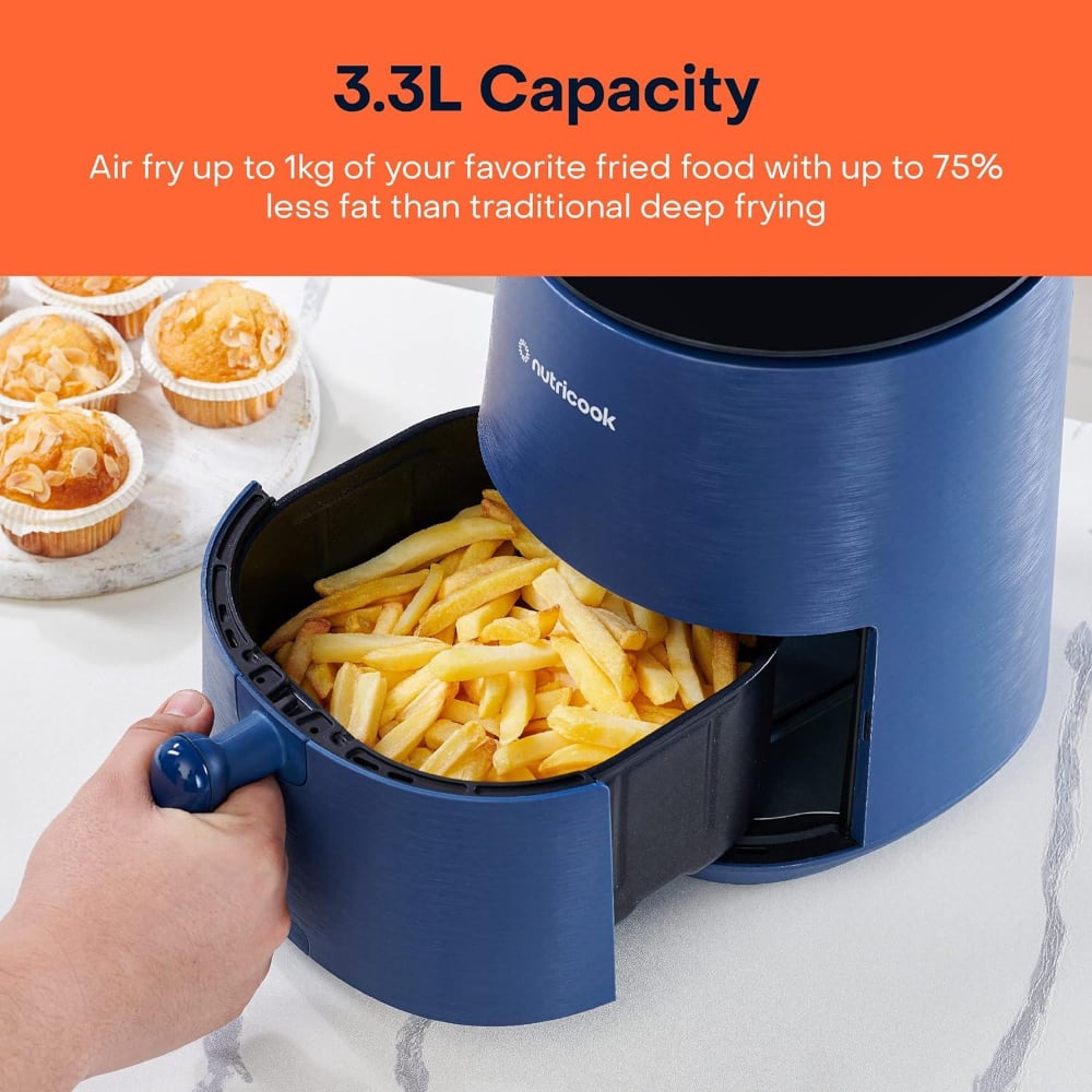 Nutricook Air Fryer Mini 2 NC-AFM033B 1500W 3.3L Blue Digital Cooker Oven Box