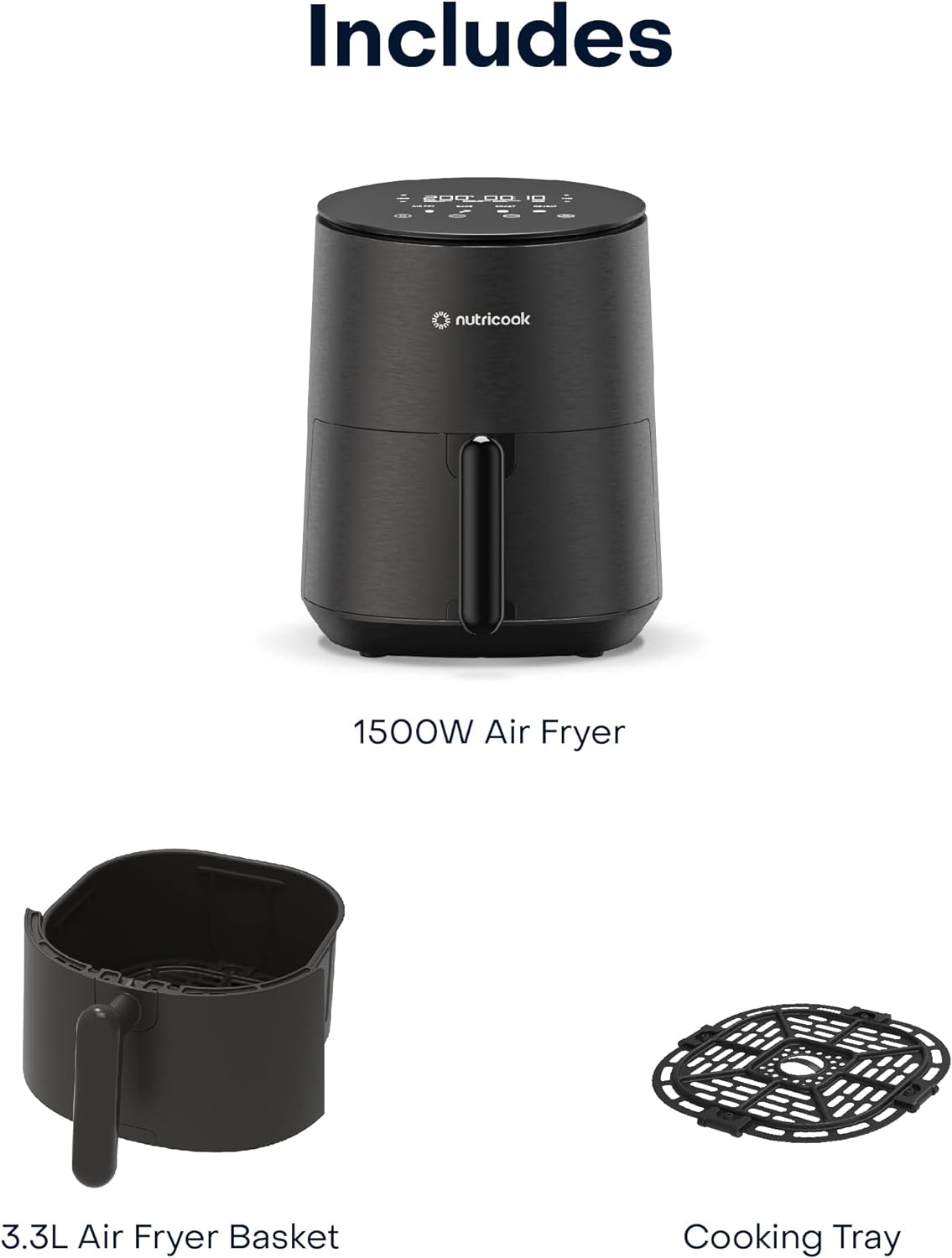 Nutricook Nutricook Air Fryer Mini 2 3.3L - Black, NC-AFM033K – Buy in Lebanon
