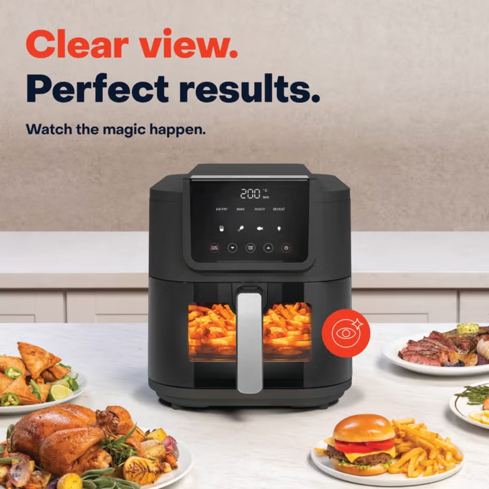 Nutricook Air Fryer Slim NC-AFS100 1500W 5L Vision Ceramic Basket Oven Box