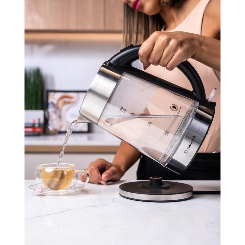 Nutricook Glass Kettle NC-GK100 2200W 1.7L Double Wall Cool Touch Boiler Bin