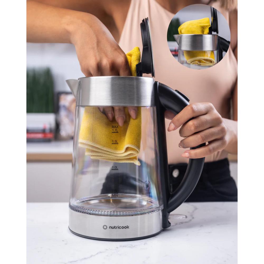 Nutricook Glass Kettle NC-GK100 2200W 1.7L Double Wall Cool Touch Boiler Bin