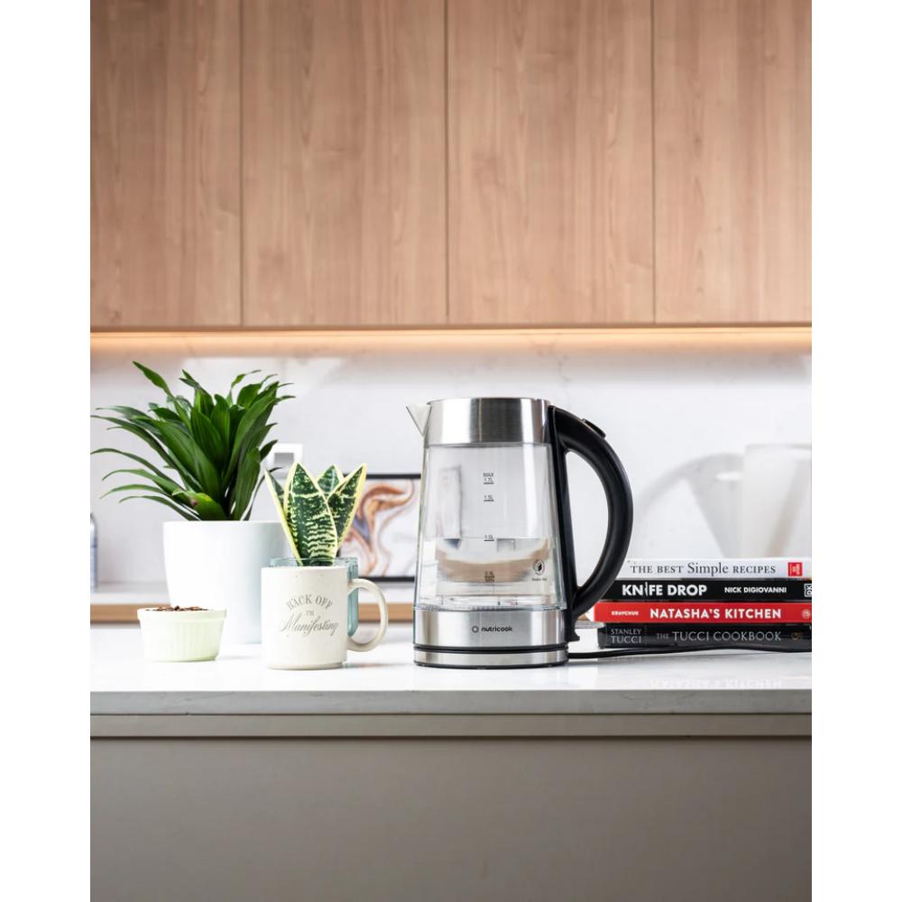 Nutricook Glass Kettle NC-GK100 2200W 1.7L Double Wall Cool Touch Boiler Bin