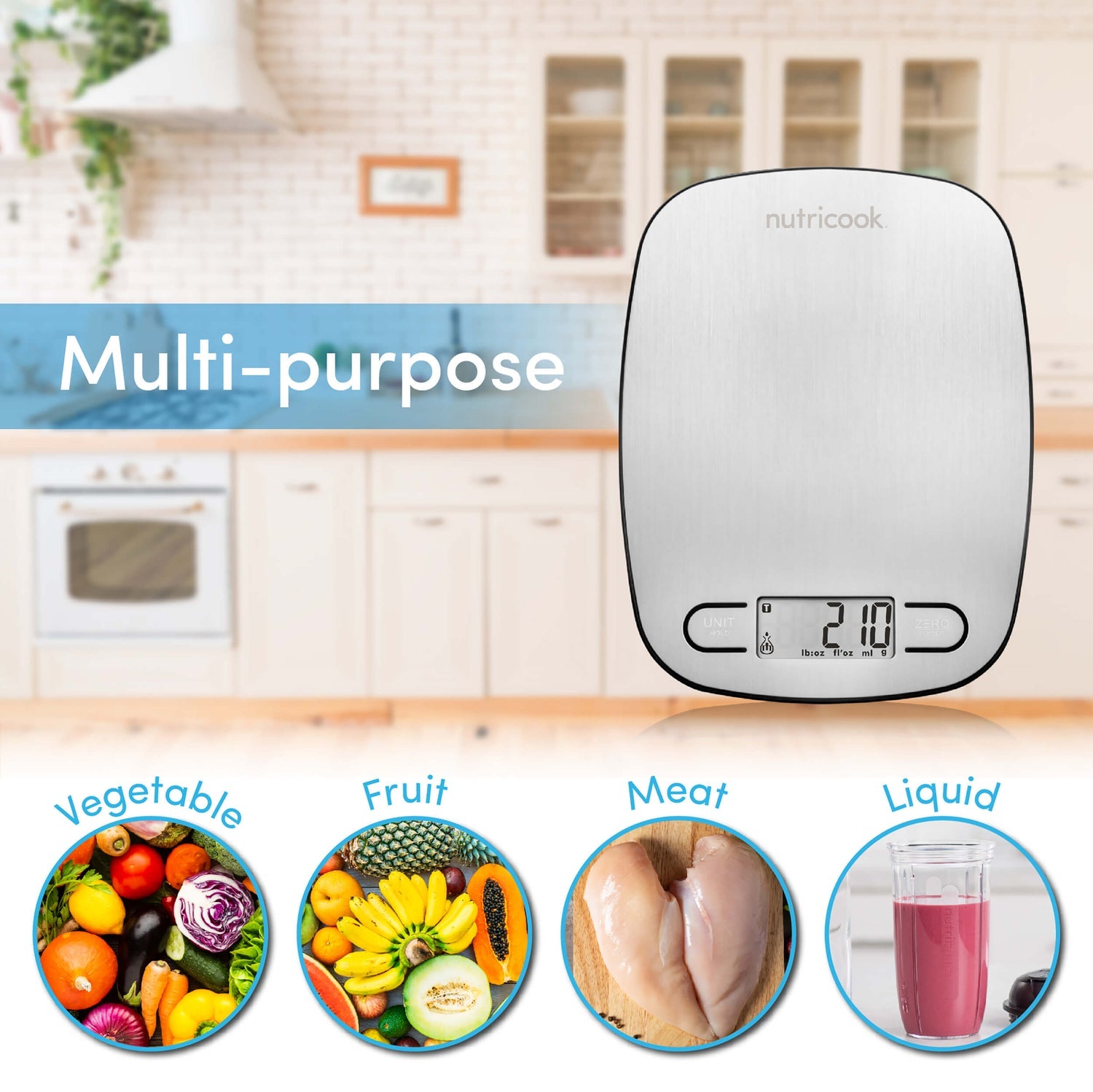Nutricook Kitchen Scale NC-KSE5 5Kg Digital Eko Tare Sensor Unit Weight