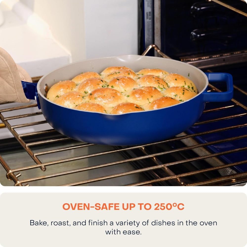 Nutricook Skillet NC-OP126AB 26cm Ceramic Non Stick Induction Sauté Frying Pan