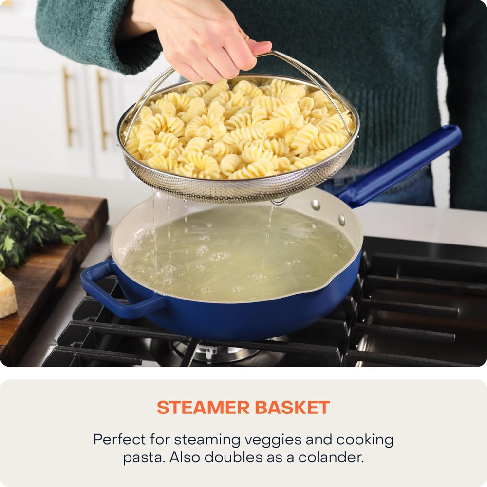 Nutricook Skillet NC-OP126AB 26cm Ceramic Non Stick Induction Sauté Frying Pan