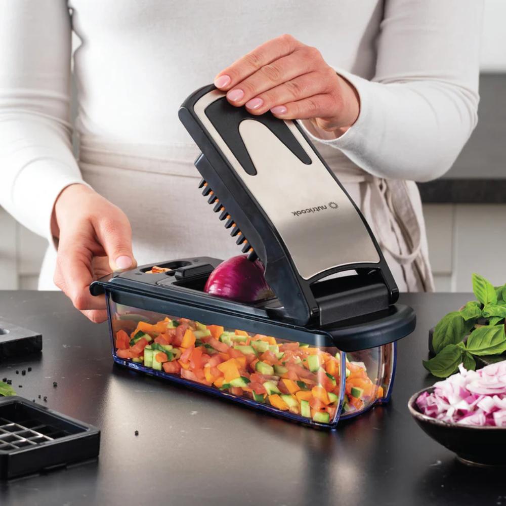 Nutricook Vegetable Chopper NC-VC150 4 in 1 Manual Mandoline Dicer Slicer Bin