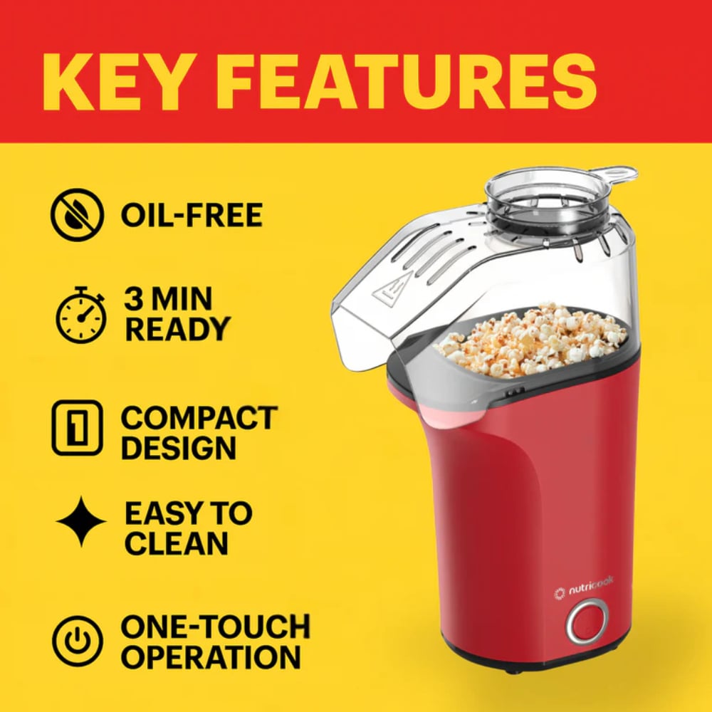 Nutricook Nutricook Popcorn Maker Essentials [Red], NCK-PM150R – Buy in Lebanon