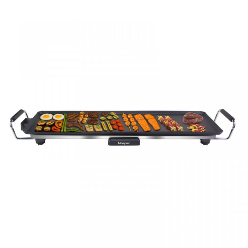 Beper Electric Teppanyaki Grill Plate XL 70x23cm, Non-Stick Grill With