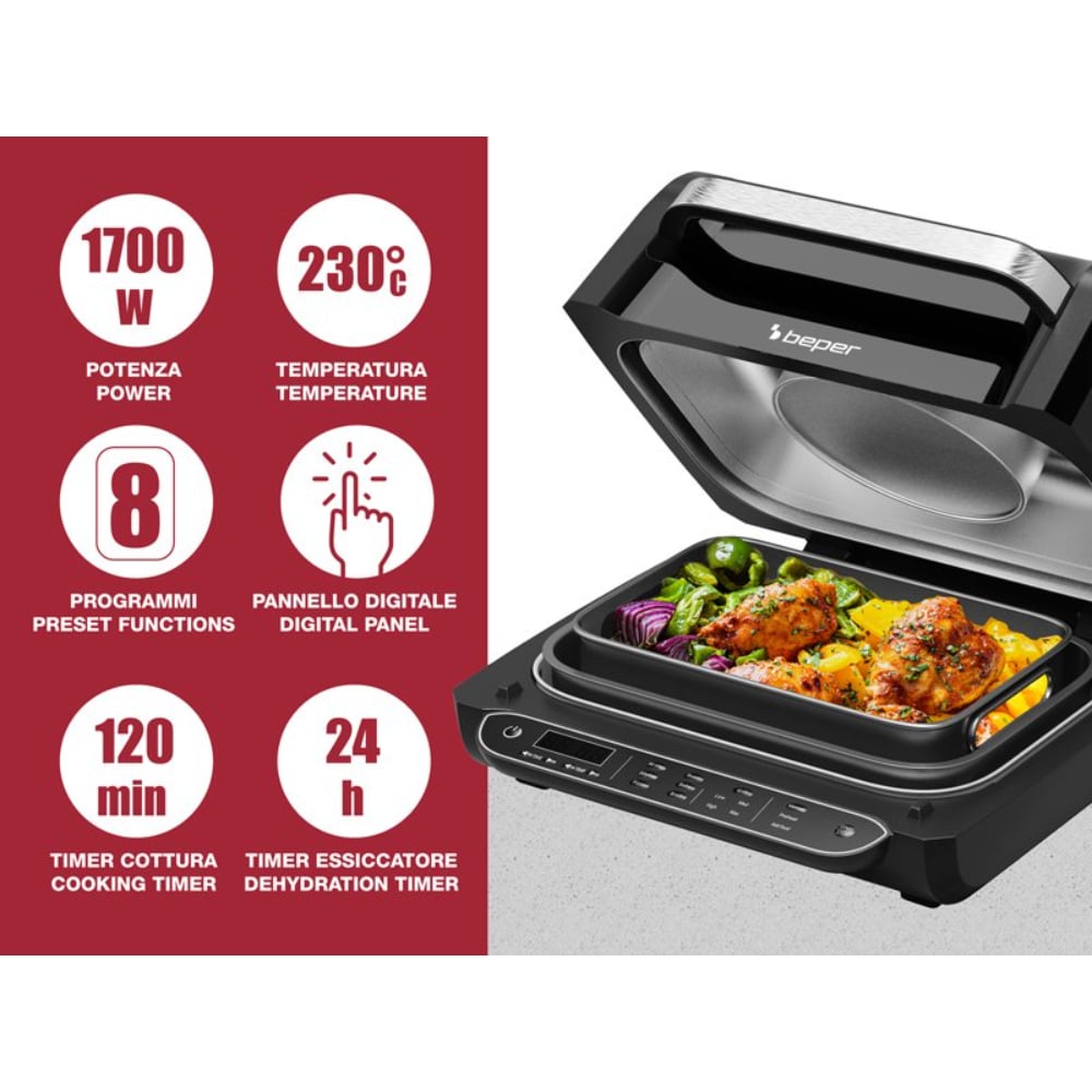 Beper Airfryer/Multicooker 1700W Black – Buy in Lebanon