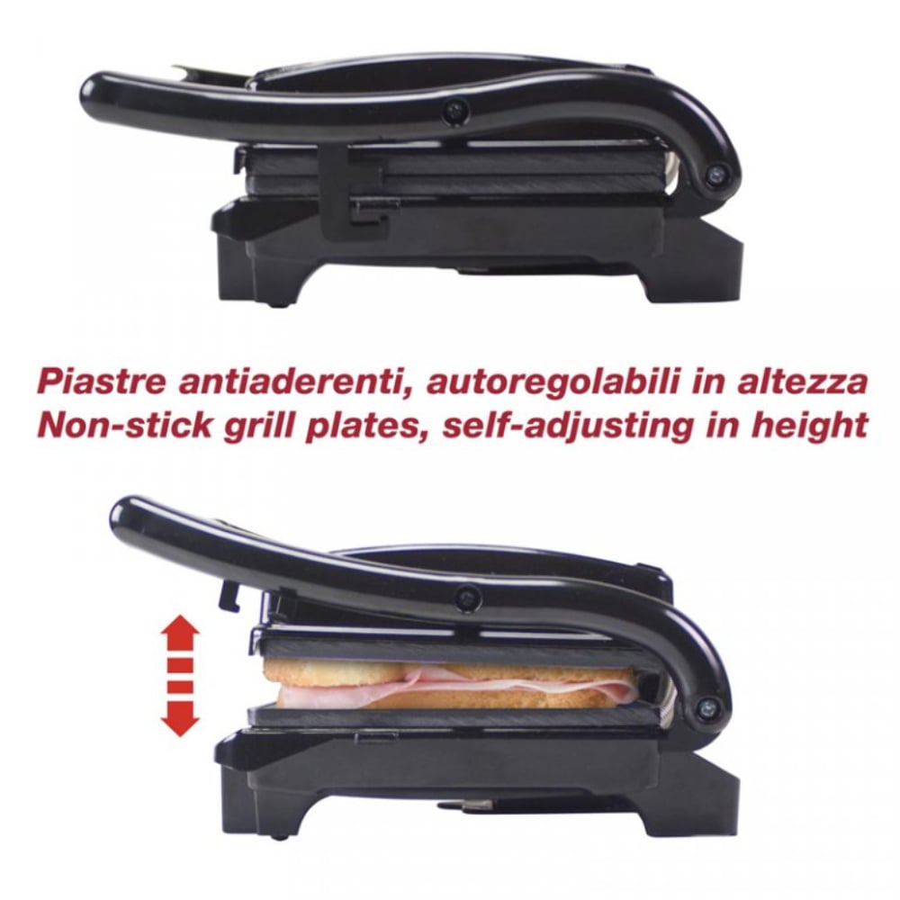 Beper Electric Grill, Non Stick Coating, Steel, 800W [Black]