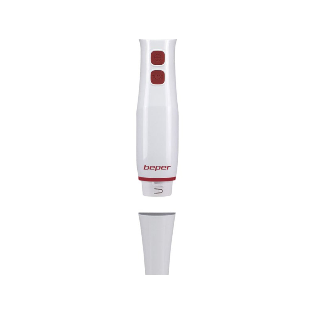 Beper Hand Blender 400W, Stainless Steel, Turbo Function [White]