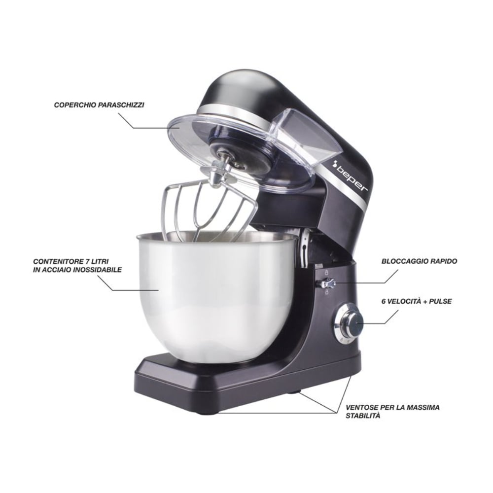Beper 7L Pastry Mixer With 6 Speeds And Pulse Function - Bread Mixer – Buy in Lebanon