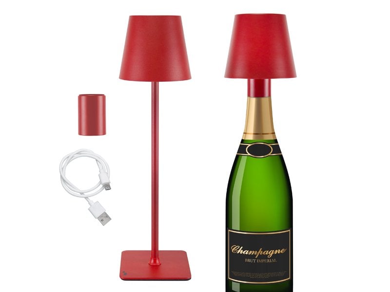 Beper Rechargeable 2IN1 Cristal Table Lamp - Christmas Edition [Red]