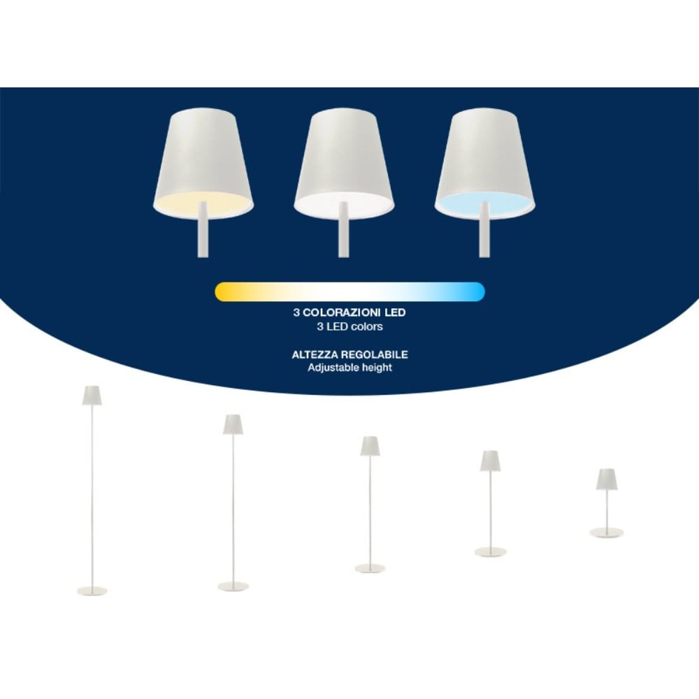 Beper Rechargeable Sofa Lamp, White