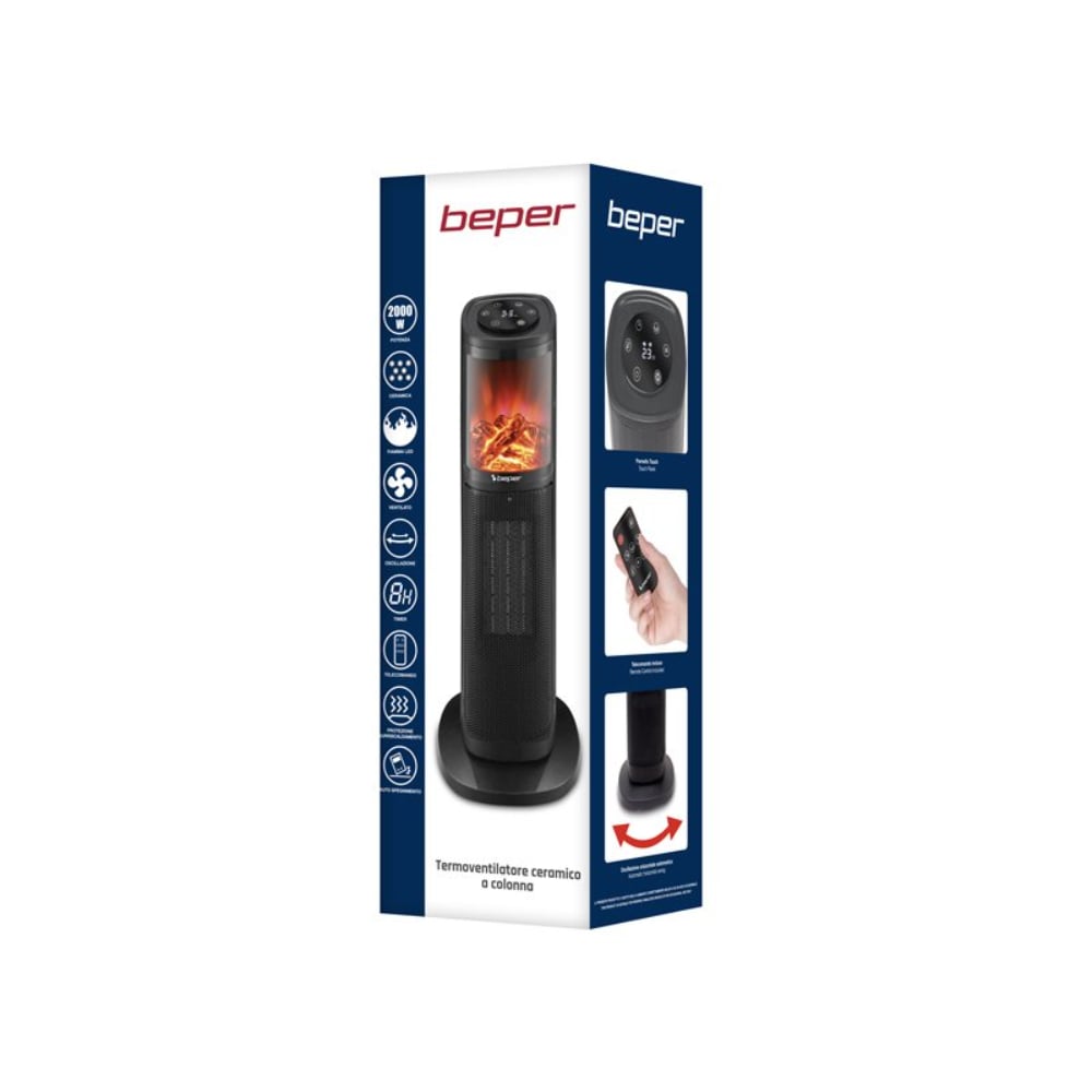 Beper Ceramic Fan Heater Column 2000W [Ceramic Black] – Buy in Lebanon