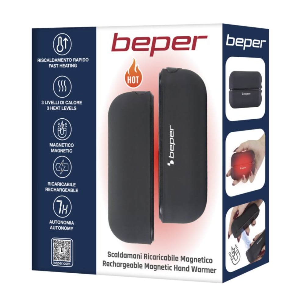 Beper Hand Warmer Rchargeable Magnetic, 3 Heat Level, USB-C Charging – Buy in Lebanon