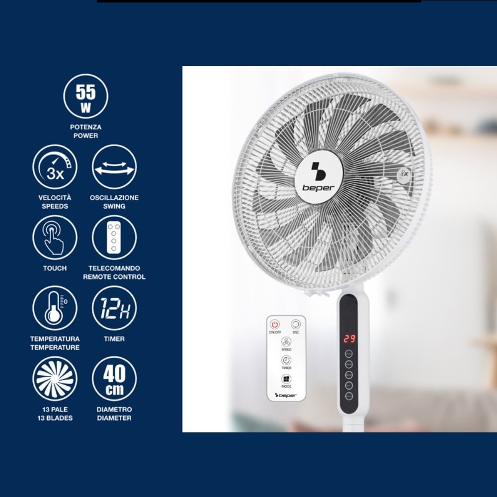 Beper 3IN1 -13 Blades Stand Fan – Buy in Lebanon