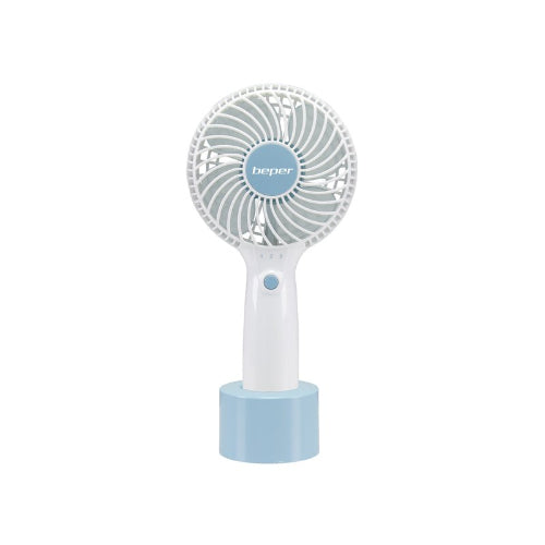 Beper Mini Rechargeable Portable Fan, 3 Speeds, Silent, White, BEP-