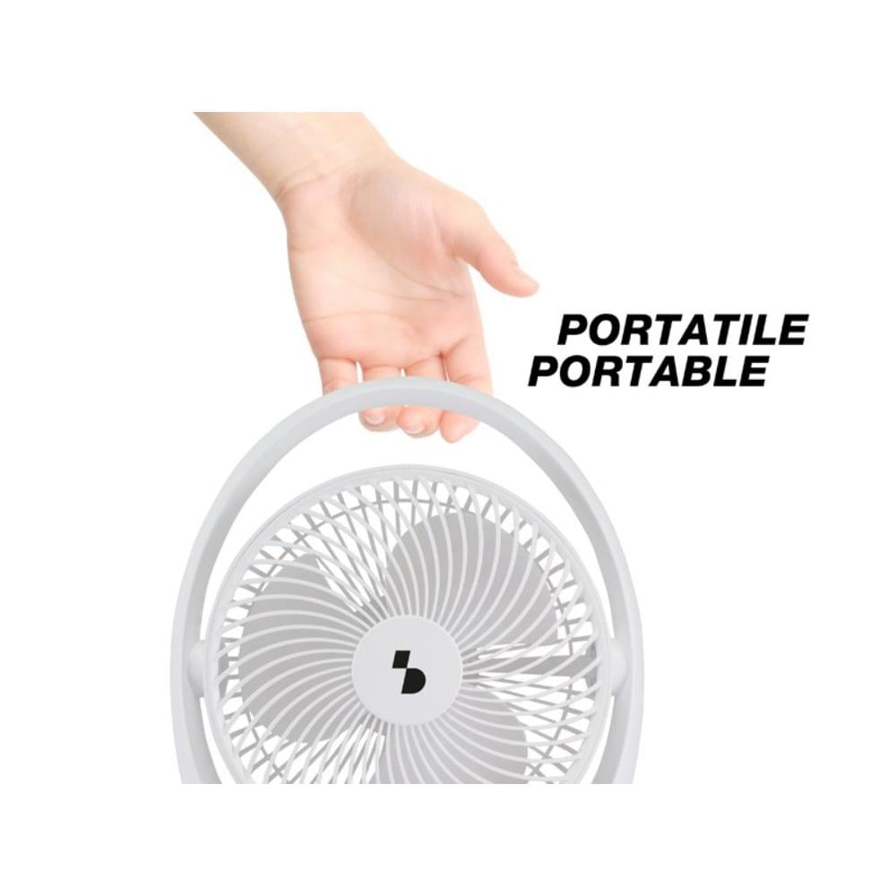 Beper Portable Fan Rechargeable With LED Light 3 Ventilation Speeds
