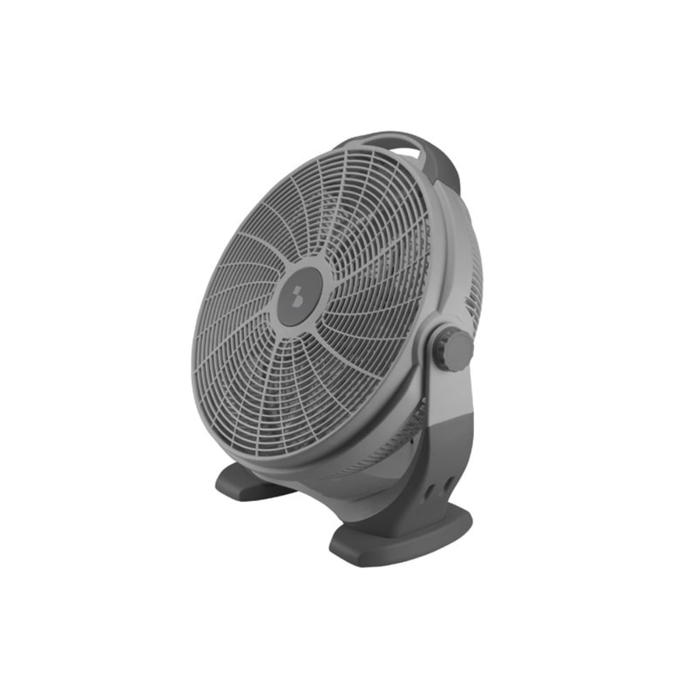 Beper Adjustable Box Fan, 100W Power, 5 Large Blades, 3 Speeds, Grey