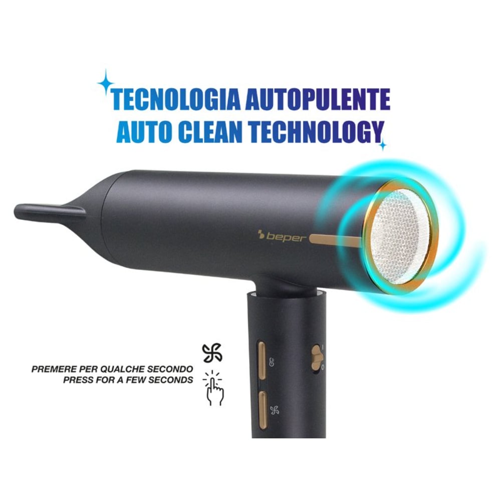 Beper Brushless Motor Hair Dryer, Dc Motor, 1800W, 3 Speeds, 3 Selectable