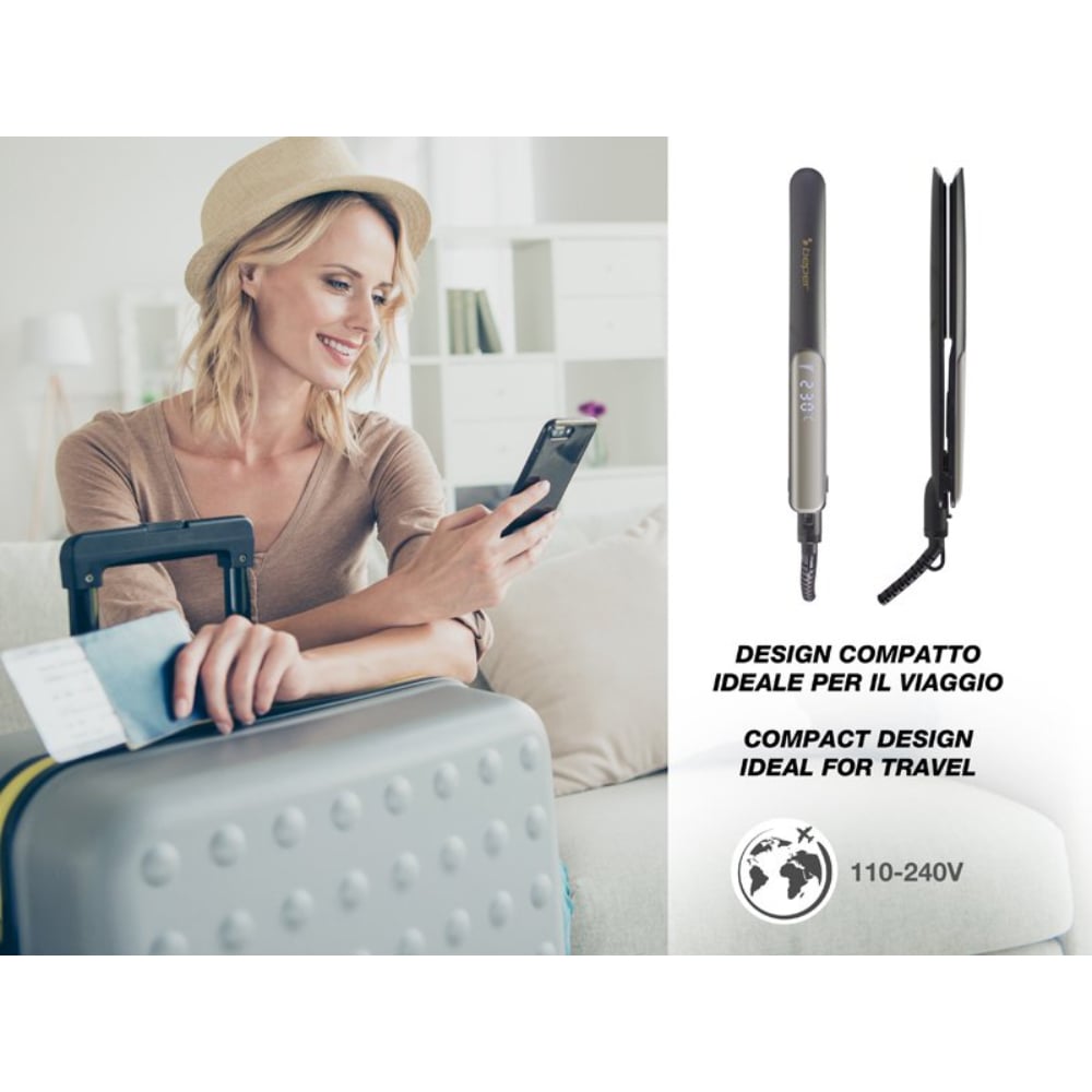 Beper Ceramic Hair Straightener, Straightener With 6 Temperature Levels,
