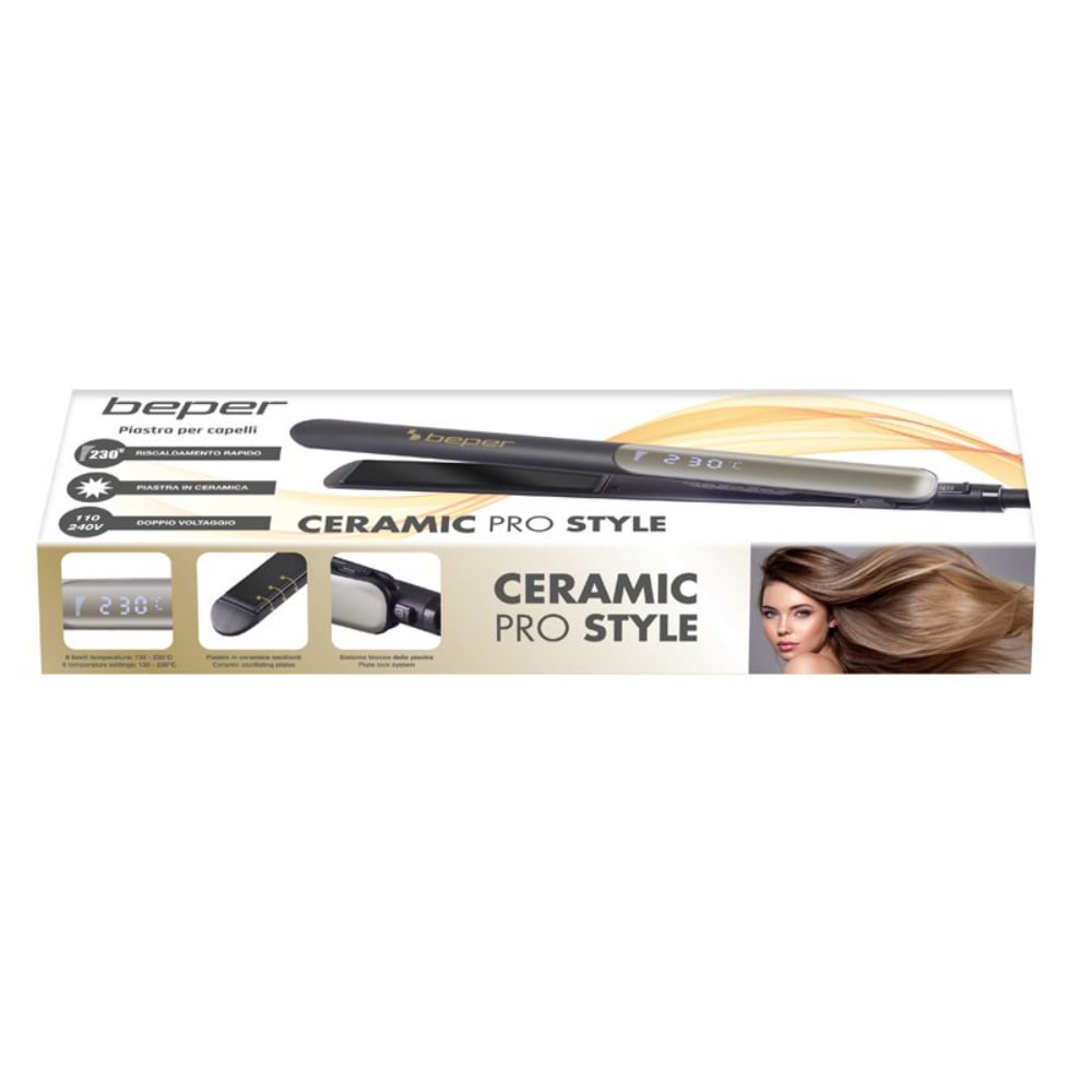 Beper Ceramic Hair Straightener, Straightener With 6 Temperature Levels, – Buy in Lebanon