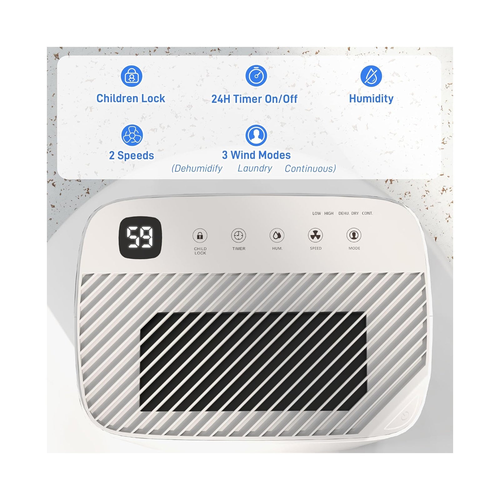 Wave Dehumidifier Smart Control Panel 20L/Day