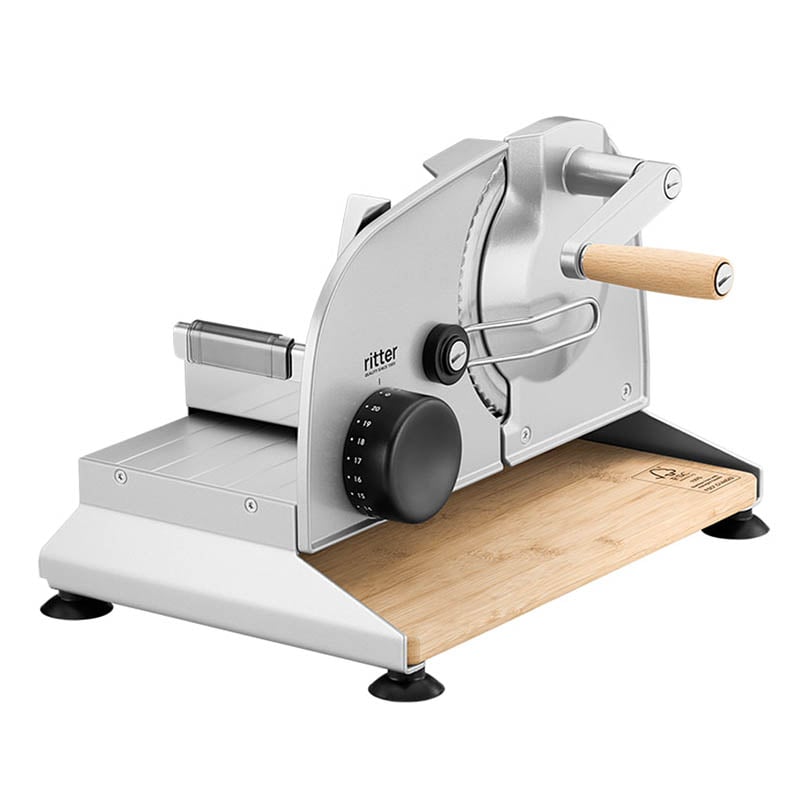 Ritter PIATTO-5 Manual Hand-Operated Food Slicer with Bamboo Board