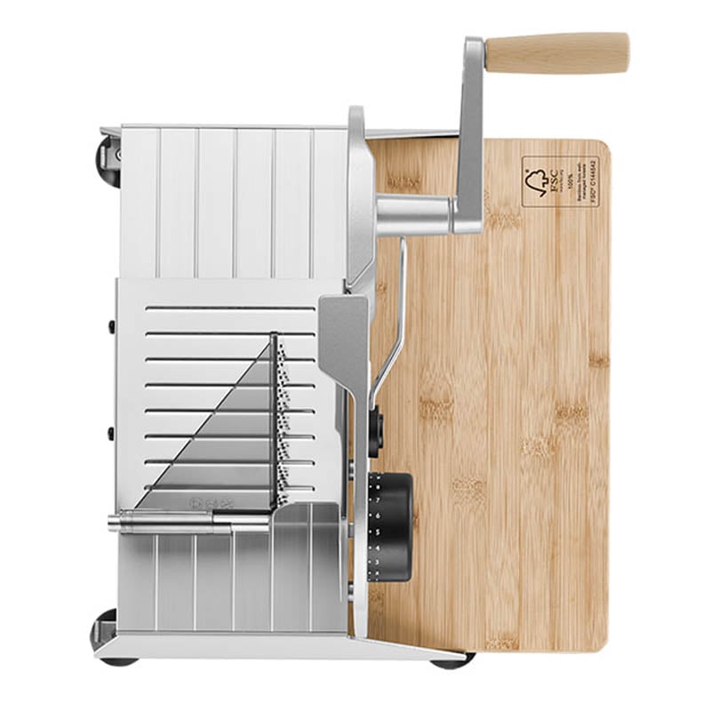 Ritter PIATTO-5 Manual Hand-Operated Food Slicer with Bamboo Board