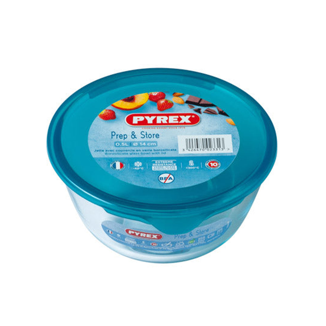 Pyrex Glass Bowl With Lid 0.5L – Buy in Lebanon
