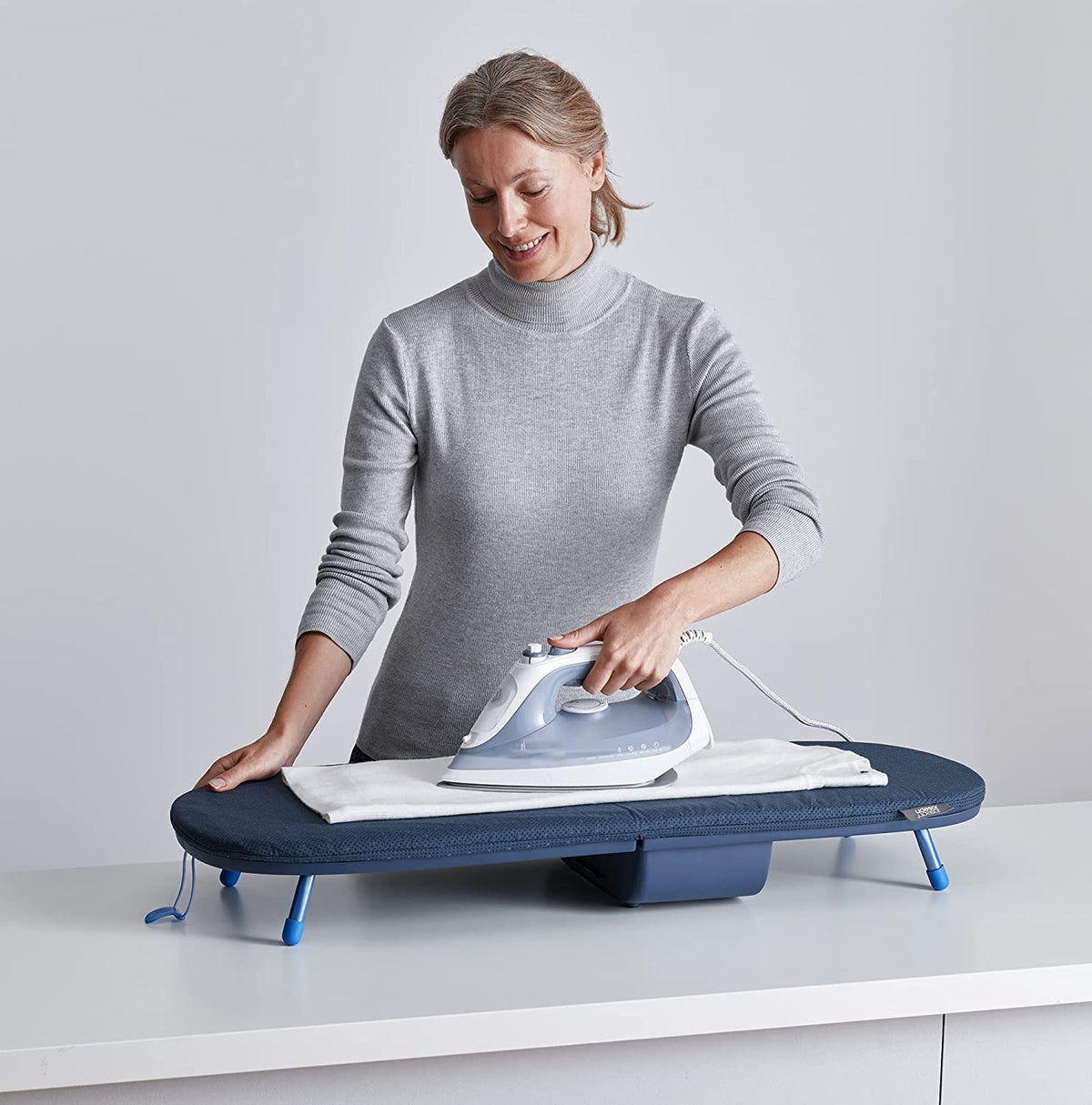 Joseph Joseph Pocket Plus Folding Blue Ironing Board With Advanced Cover