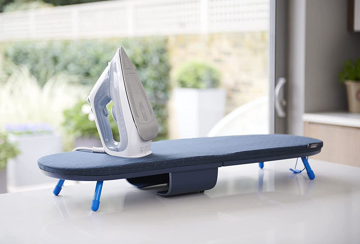Joseph Joseph Pocket Plus Folding Blue Ironing Board With Advanced Cover