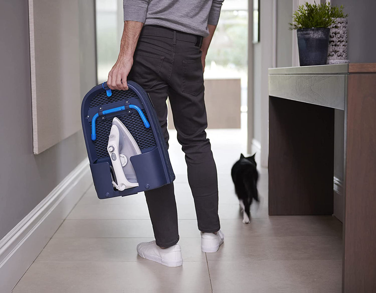 Joseph Joseph Pocket Plus Folding Blue Ironing Board With Advanced Cover