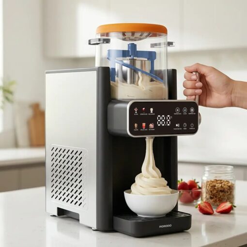 Porodo Frappé Ice Cream & Slushie Maker – 1.2L, 7 Modes, BLDC Motor