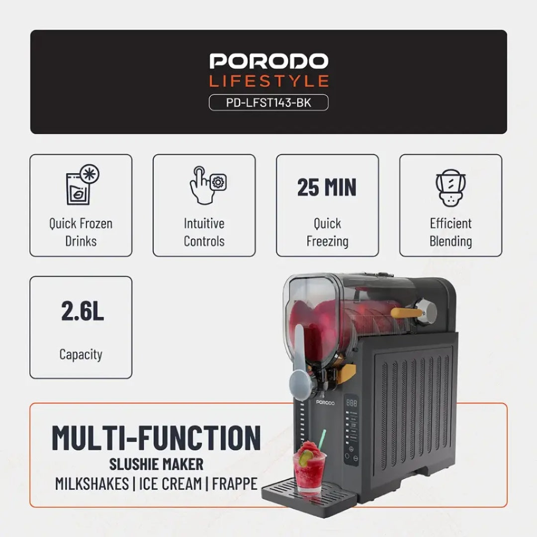 Porodo Lifestyle Multi-Function Slushie Maker 2.6L