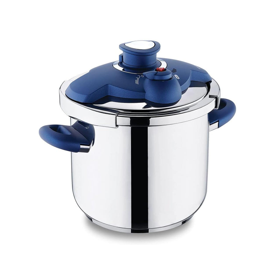 Korkmaz Bella Azura Pressure Cooker 7L Stainless Steel One-Hand Open Induction