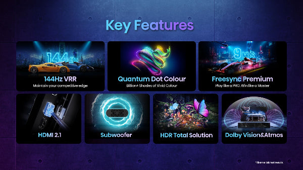 Hisense 55" QLED 4K Smart TV 144Hz Gaming Refresh Rate Dolby Vision IQ Atmos